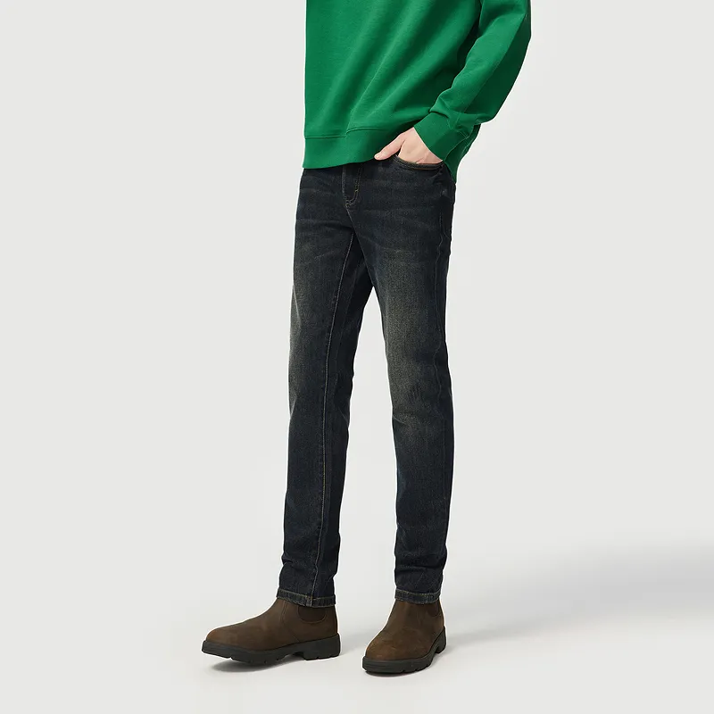 C'N'C Rhythm Party Series Fall And Winter Jeans Men's Denim Blue-8