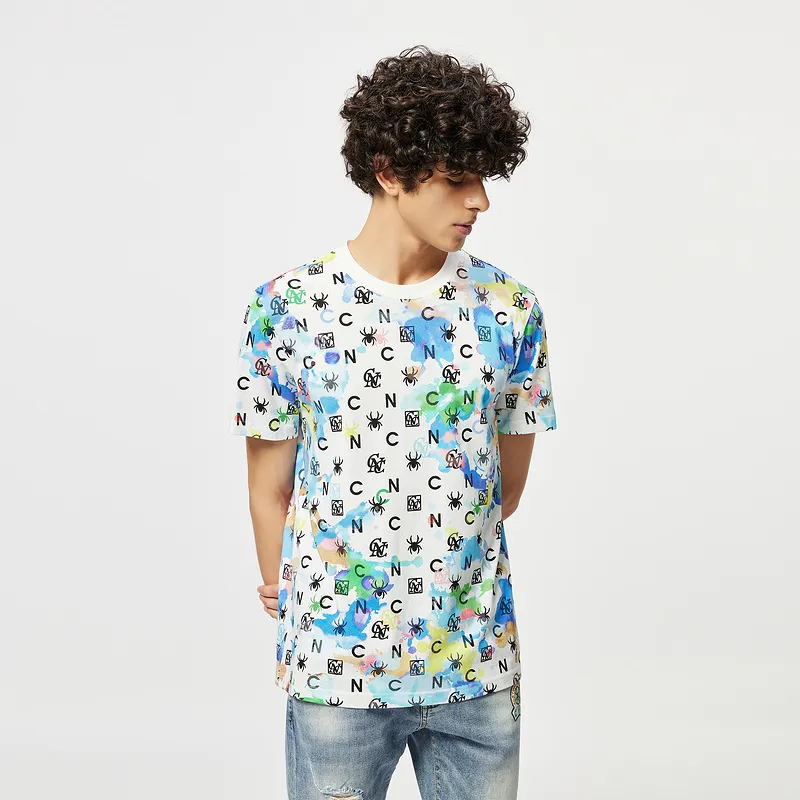 C'N'C New Order & Classics Series T Shirt Men's White Pattern-2