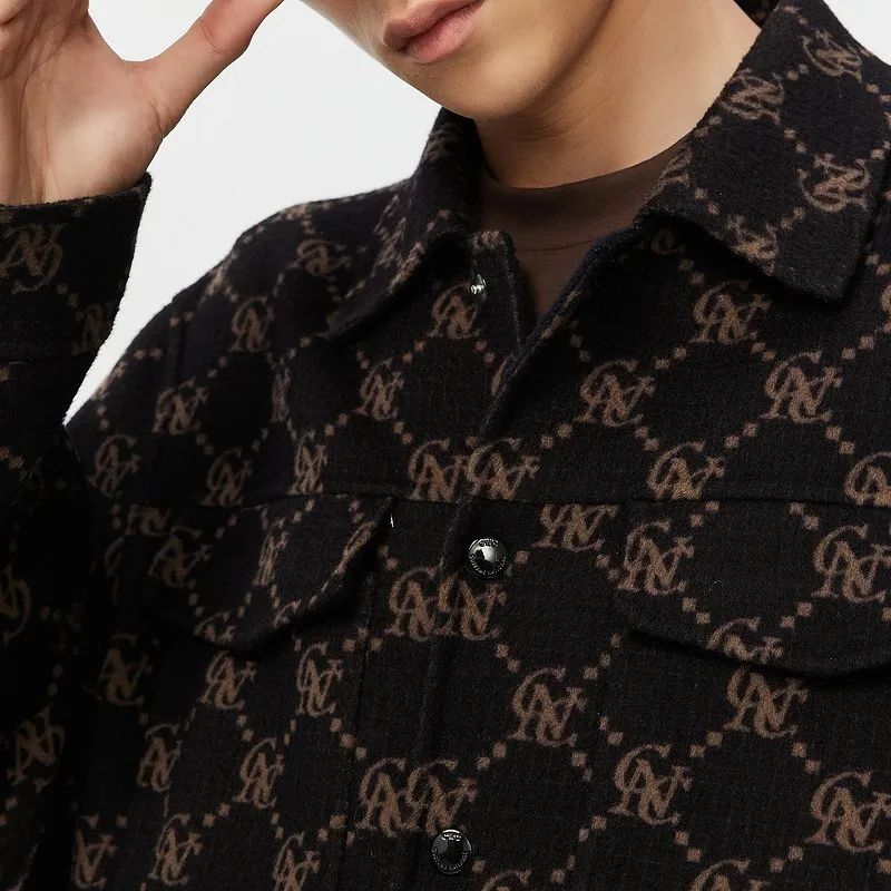 C'N'C Rhythm Party Series Jackets Coats Men's Brown With Print-6