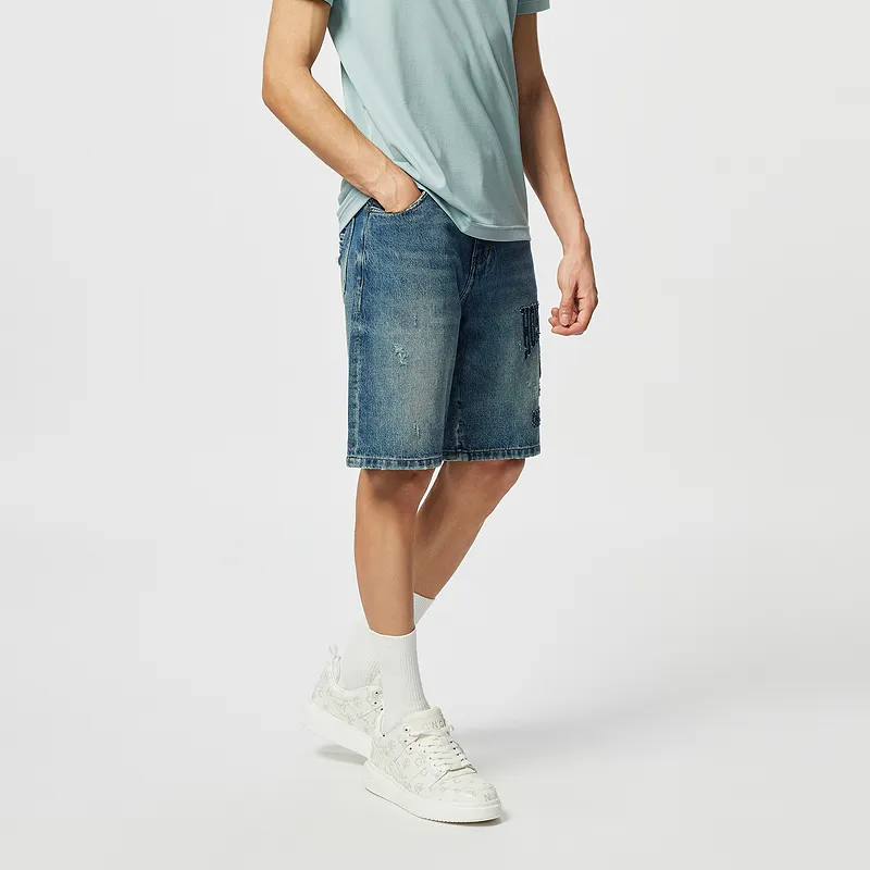 C'N'C Trend Series Denim Shorts Men's Denim Blue-4