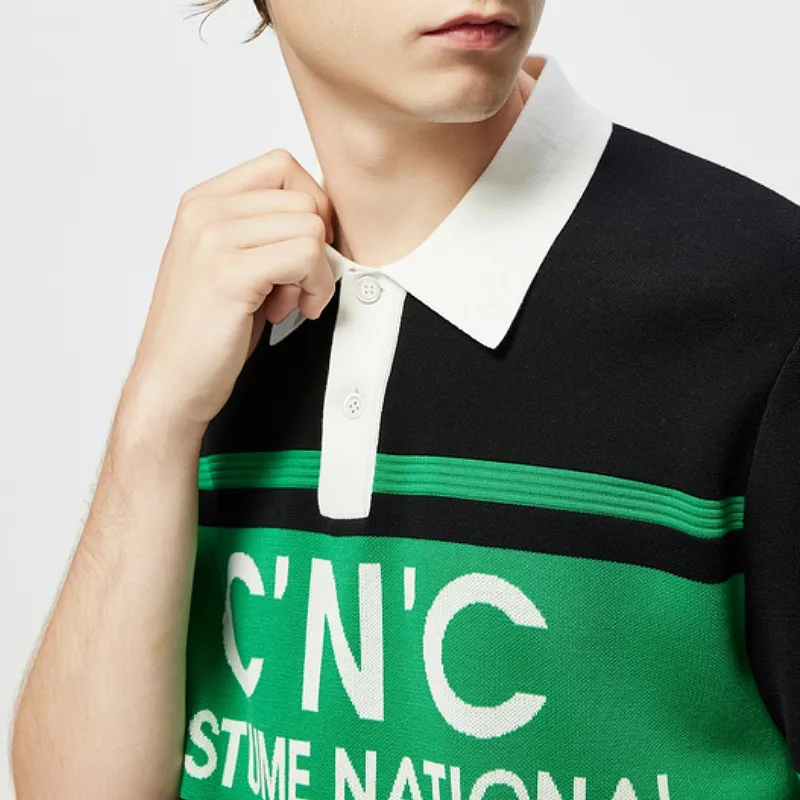 C'N'C Rhythm Party Series Polo Shirts Men Black-6