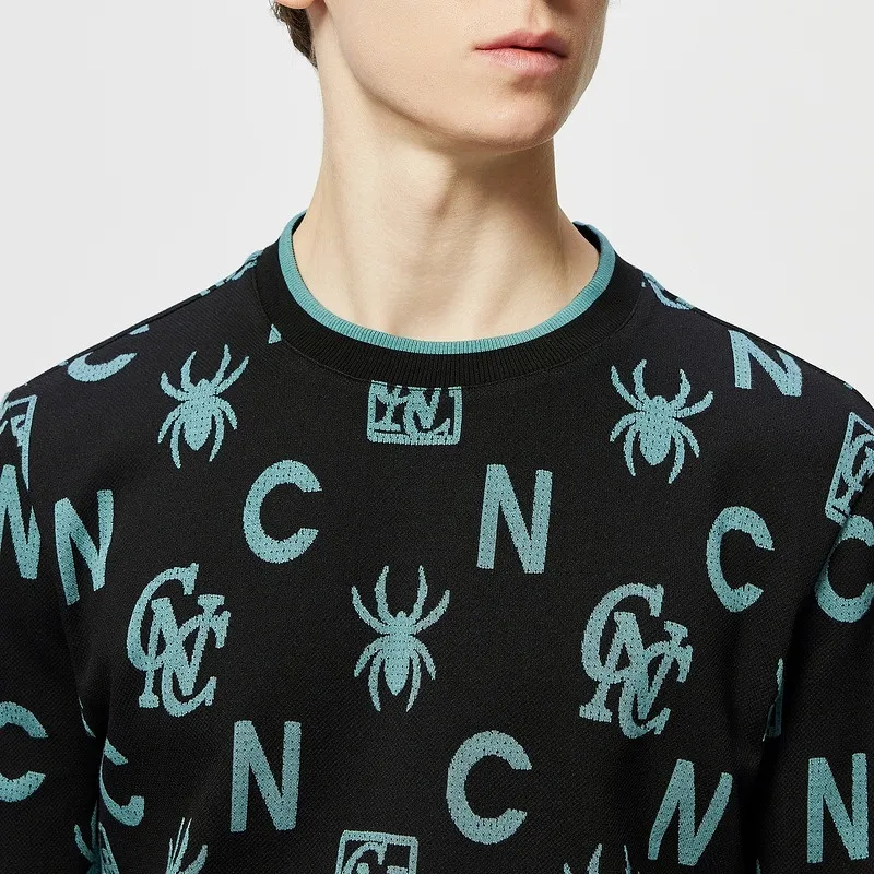 C'N'C Trend Series Sweatshirt Unisex Black Floral-3