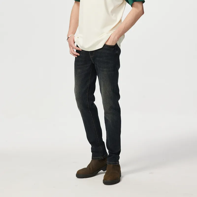 C'N'C Rhythm Party Series Fall And Winter Jeans Men's Denim Blue-4