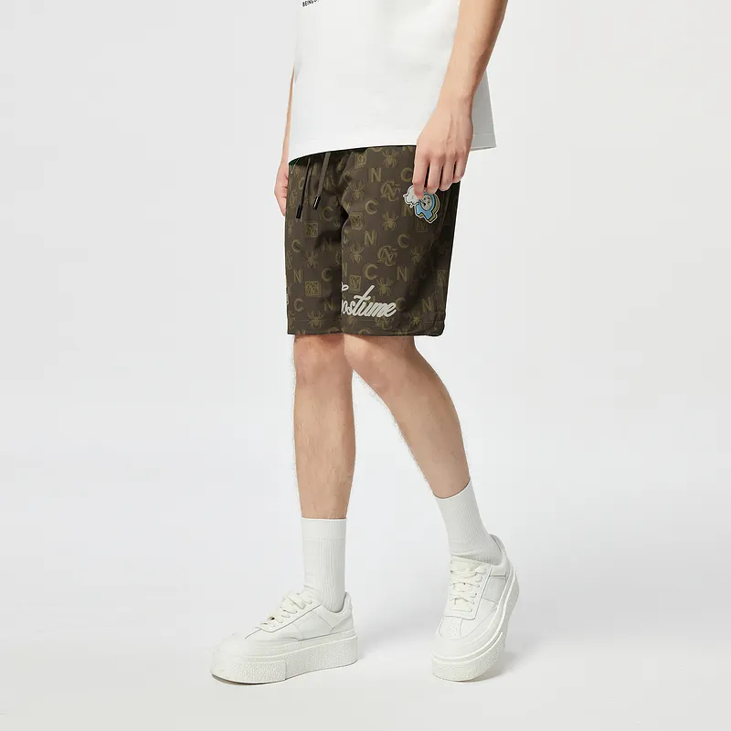 C'N'C Trend Series Casual Shorts Men's Brown With Print-3