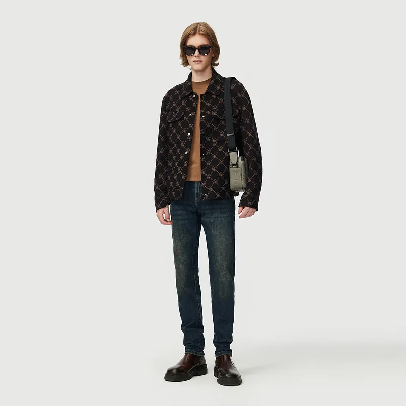 C'N'C Rhythm Party Series Jackets Coats Men's Brown With Print-7