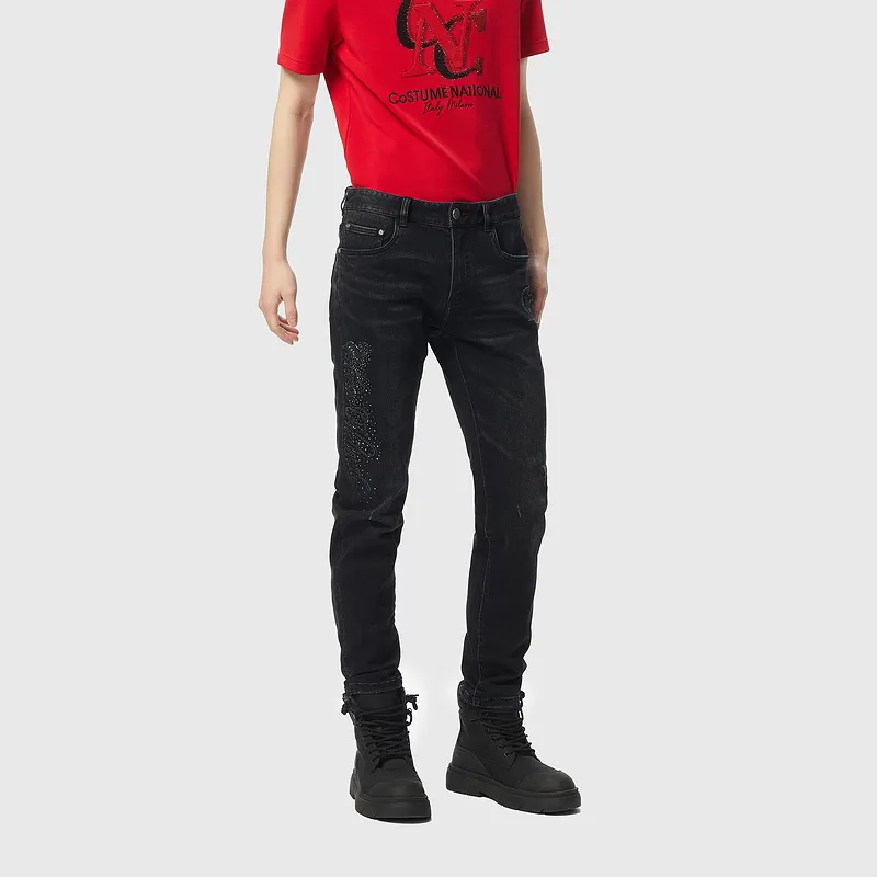 C'N'C Jeans Men Black Gray-3
