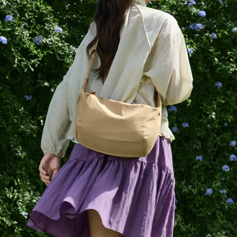 LEFF Fabric Crossbody Bag, Shoulder Bag Regular Unisex Khaki Liquorice Yellow Mist Gray Blue Red Brown-2