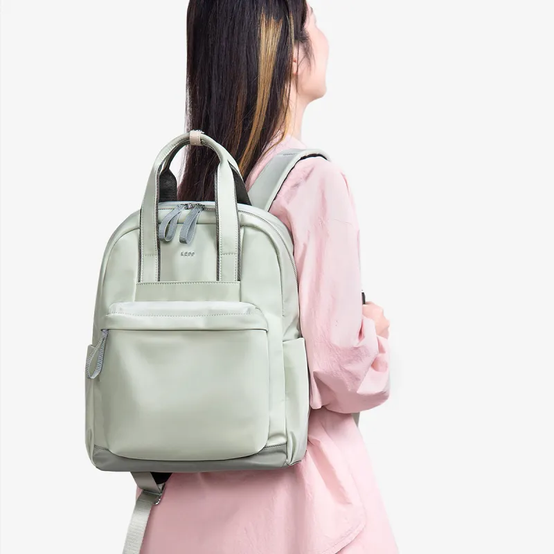 LEFF Fabric Backpack Large Size Women's Milk Tea Apricot-17