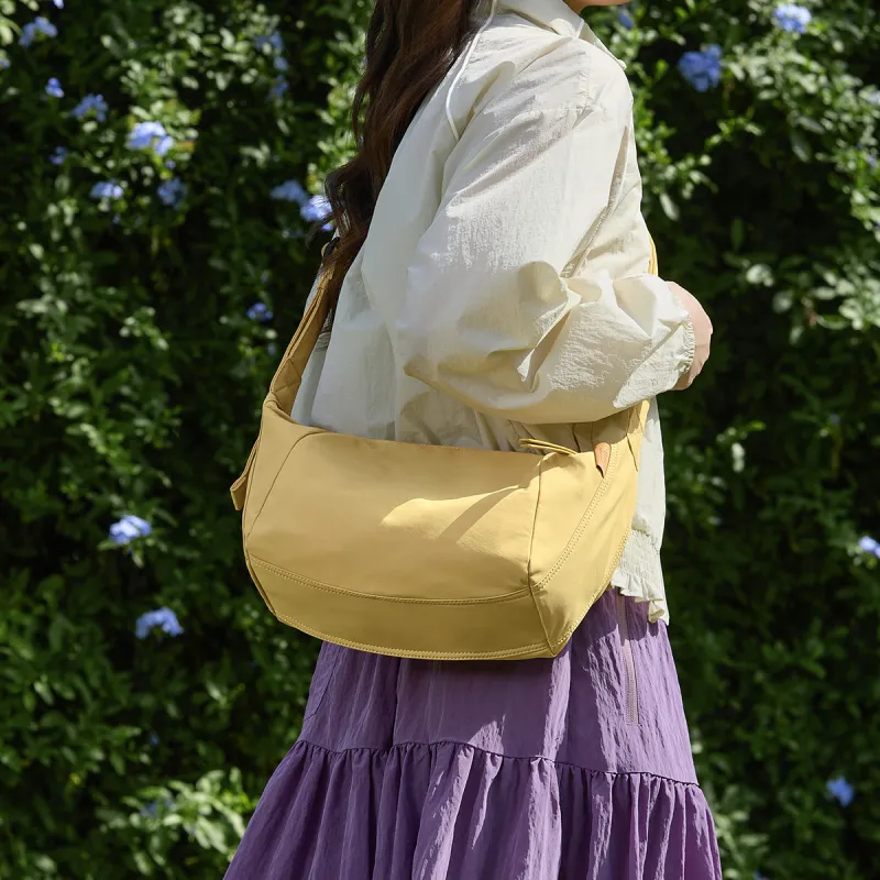 LEFF Fabric Crossbody Bag, Shoulder Bag Regular Unisex Khaki Liquorice Yellow Mist Gray Blue Red Brown-5