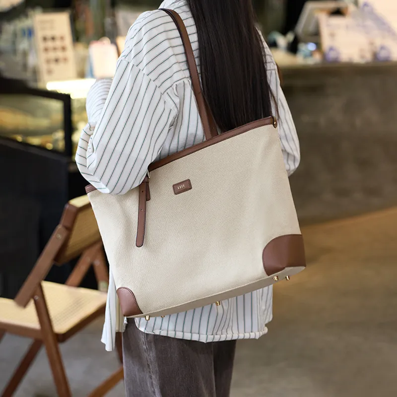 LEFF Fabric Tote Bag, Shopping Bag, Shoulder Bag Women's Milk White-1