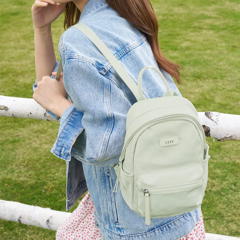LEFF Water Repellent Fabric Backpack Women's Banxia Green/Classic Black/Dark Plum Sauce-2