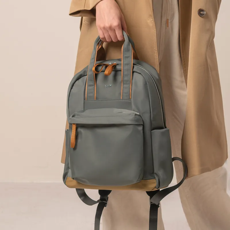 LEFF Fabric Backpack Large Size Women's Milk Tea Apricot-13