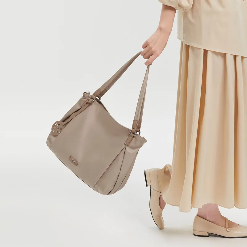 LEFF Fabric Shoulder Bag Regular Women's Milk Tea Apricot-1