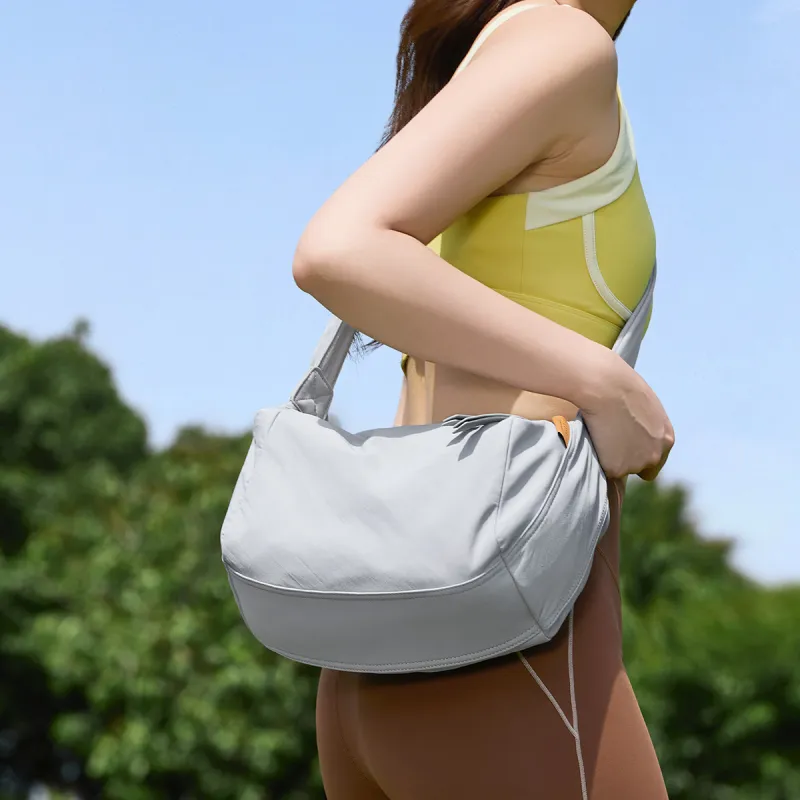 LEFF Fabric Crossbody Bag, Shoulder Bag Regular Unisex Khaki Liquorice Yellow Mist Gray Blue Red Brown-9