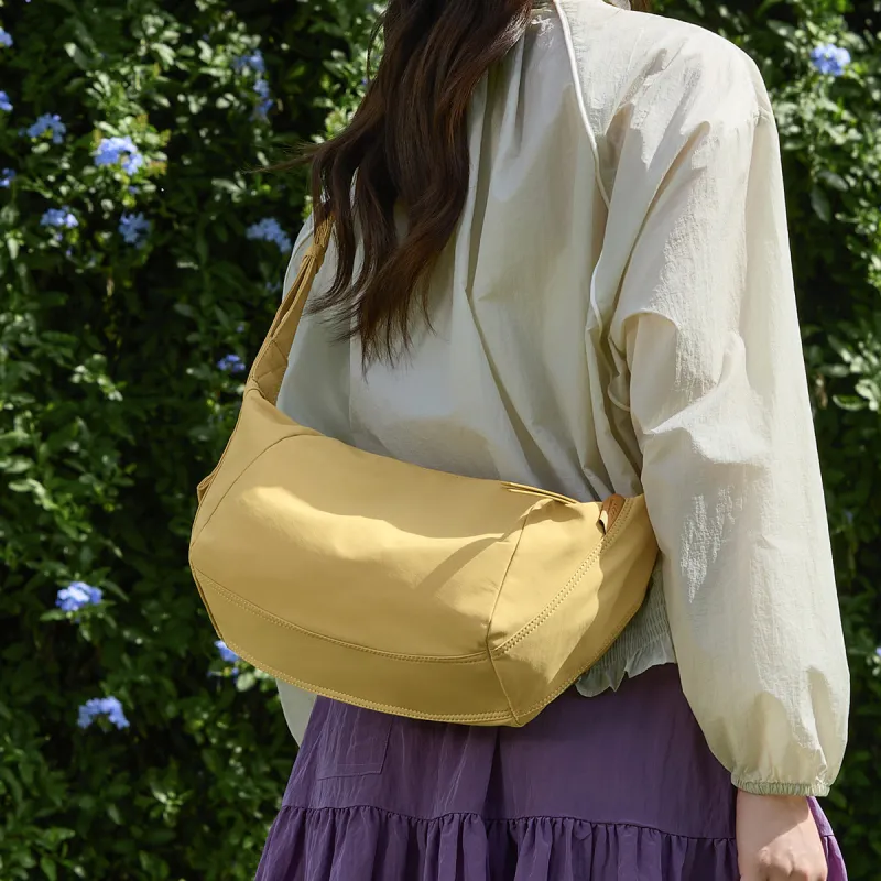 LEFF Fabric Crossbody Bag, Shoulder Bag Regular Unisex Khaki Liquorice Yellow Mist Gray Blue Red Brown-6
