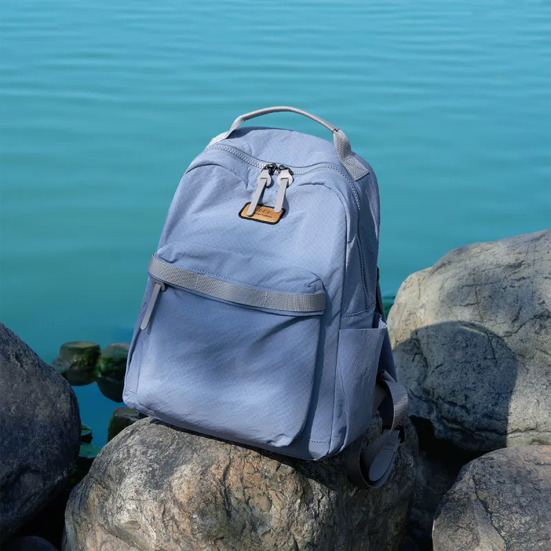LEFF Fabric Backpack Regular Unisex Orange Juice Red/Space Gray/Sapphire Blue-9