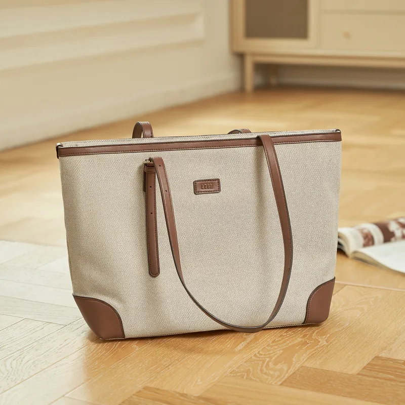 LEFF Fabric Tote Bag, Shopping Bag, Shoulder Bag Women's Milk White-4