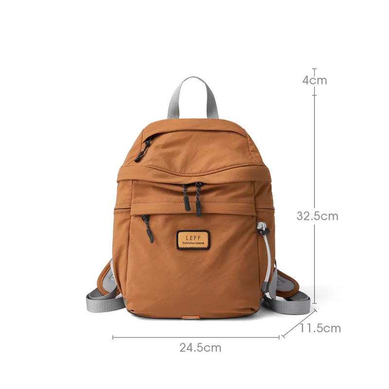 LEFF Fabric Backpack Unisex Coconut Milk White/Field Green/Sunset Orange-16