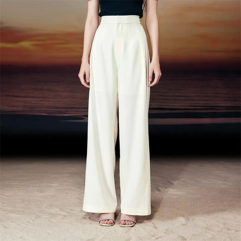 TAMMY TANGS Casual Pants Women's Ecru-2