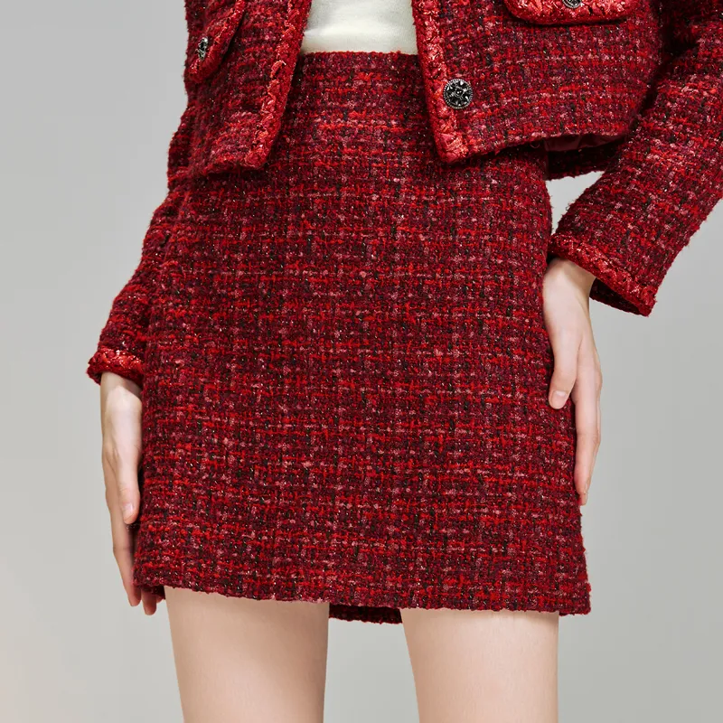 TAMMY TANGS Casual Short Skirts Women's Red-2