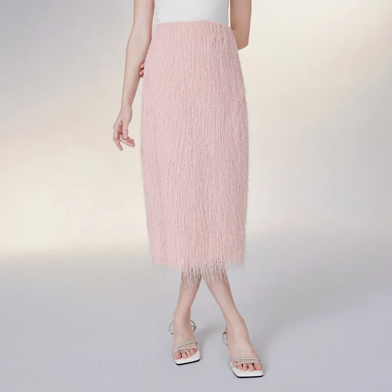 TAMMY TANGS Casual Long Skirts Women's Pink-2