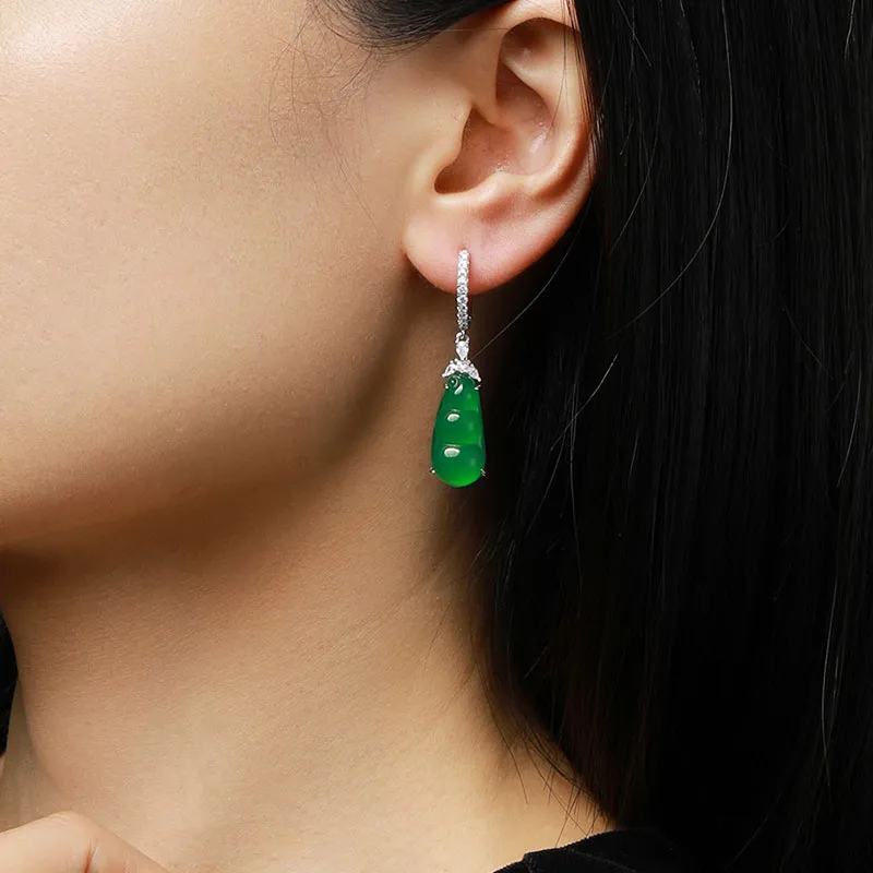 7℃ Jade Earrings Women's-2