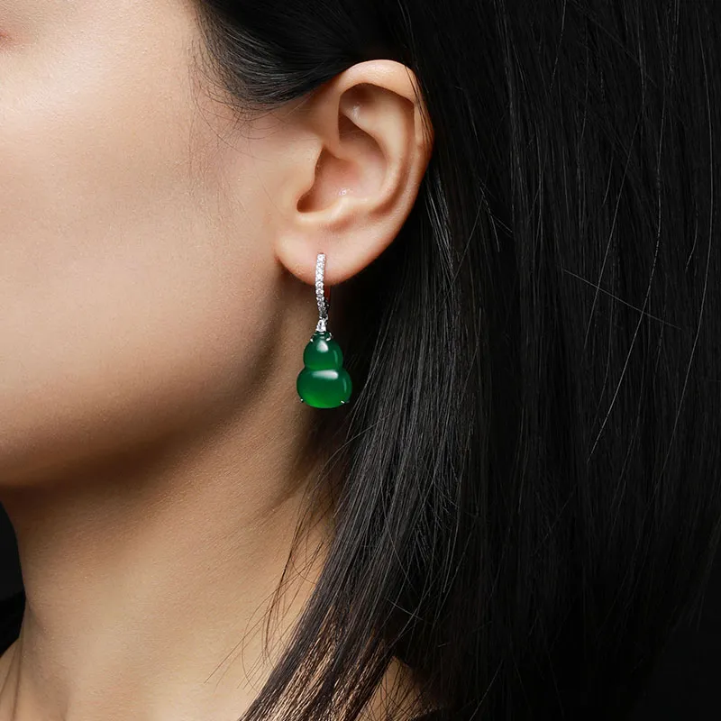 7℃ Jade Earrings Women's-2
