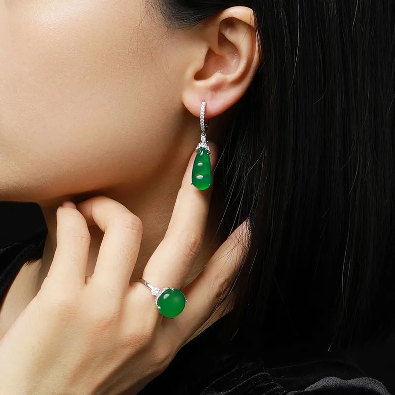 7℃ Jade Earrings Women's-1