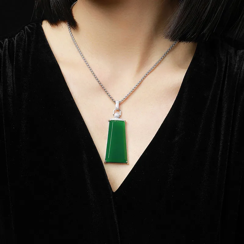 7℃ S925 Silver Agate Necklaces Unisex-2
