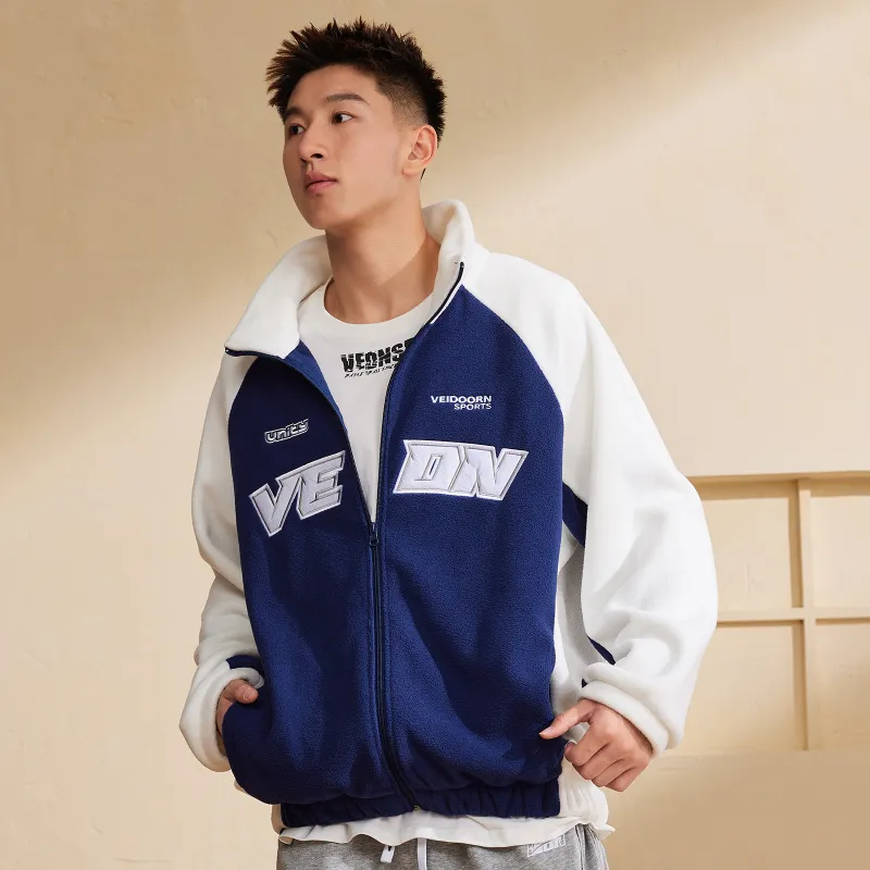 VEIDOORN Sweatshirt Jacket Unisex Resolve Blue White-5