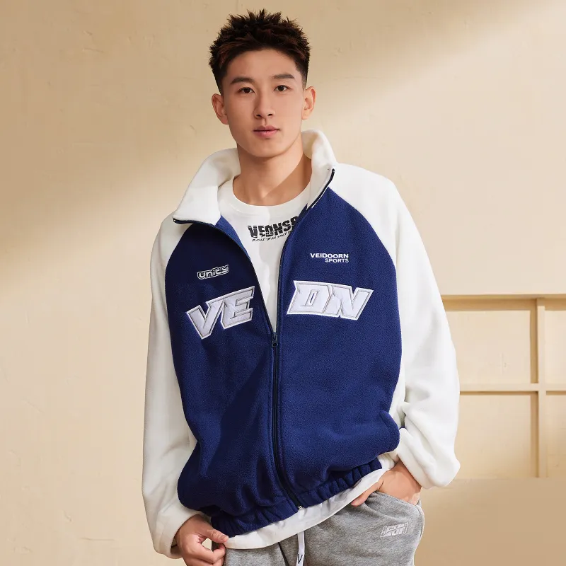 VEIDOORN Sweatshirt Jacket Unisex Resolve Blue White-4