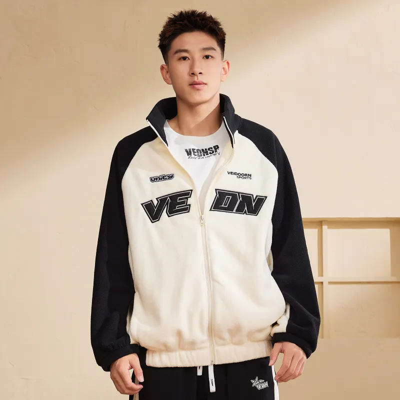 VEIDOORN Sweatshirt Jacket Unisex Resolve Blue White-10