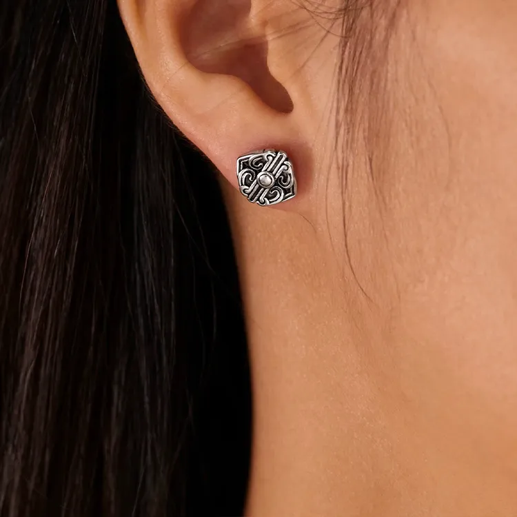 JKEM Copper Stud Earrings Unisex-1