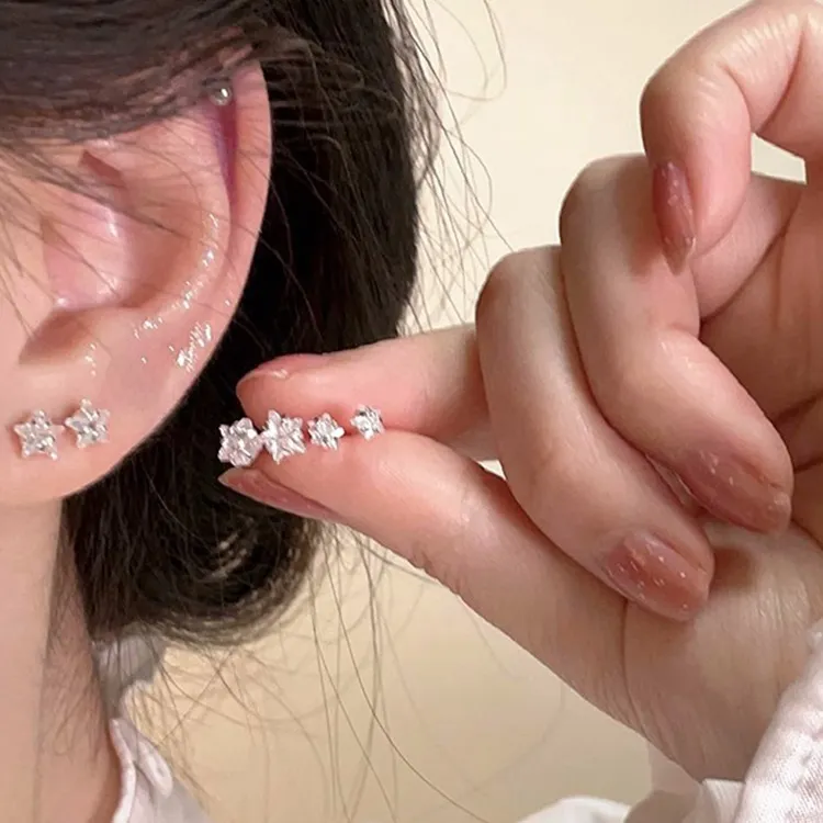 JKEM Titanium Steel Stud Earrings Unisex-3