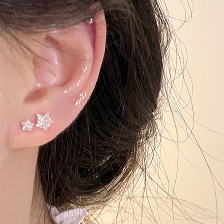 JKEM Titanium Steel Stud Earrings Unisex-2