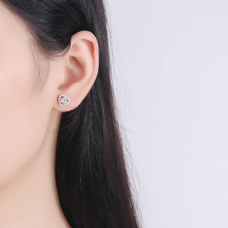 JKEM 925 Sterling Silver Stud Earrings Women's-1