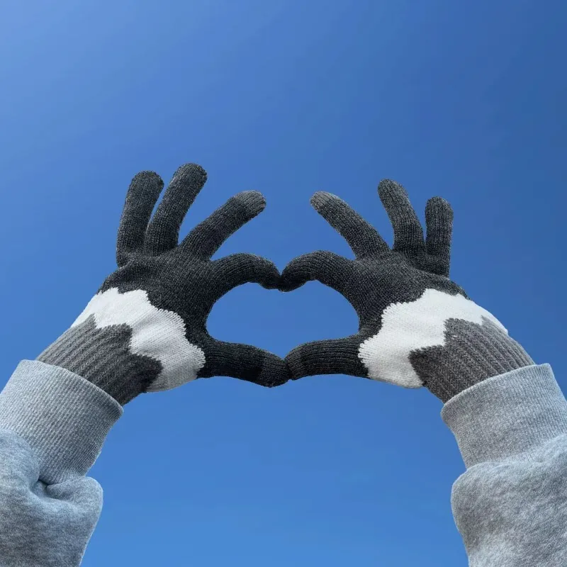 JKEM Cotton Blend Knit Gloves Unisex-2