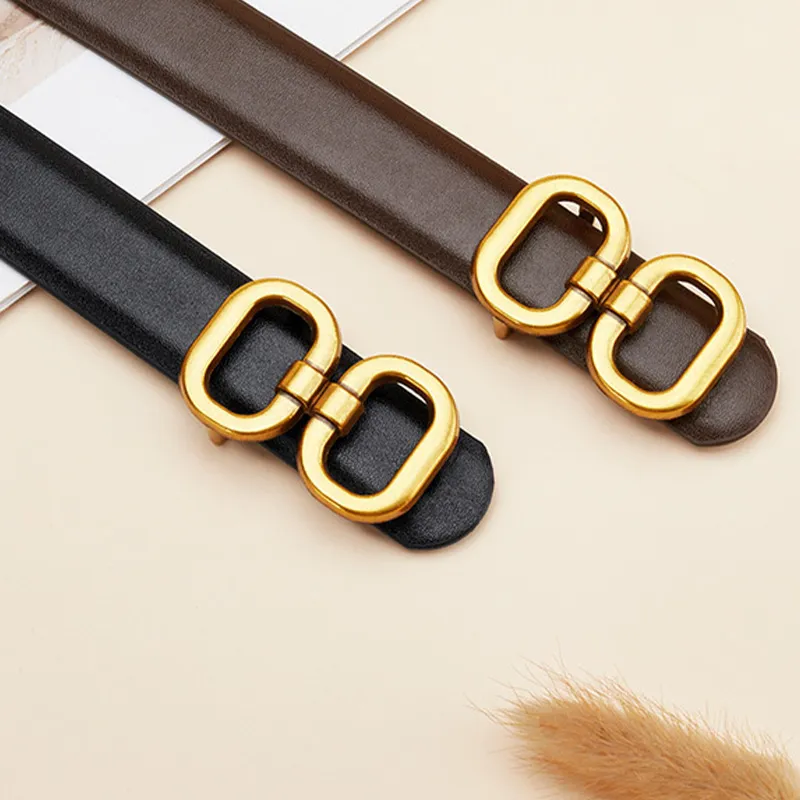 JKEM PU Leather Belts Women's 2.3cm-2