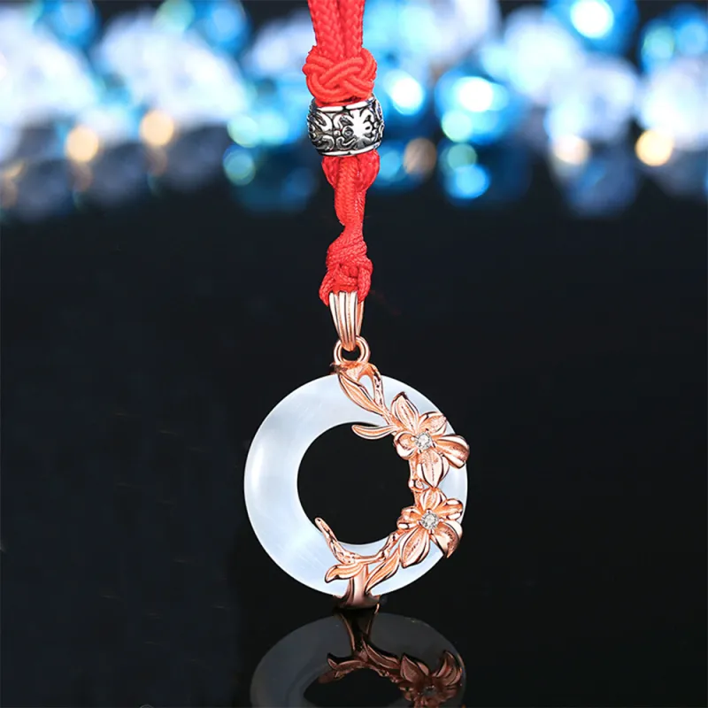 JKEM Glass Cat Eye Necklaces Unisex-4