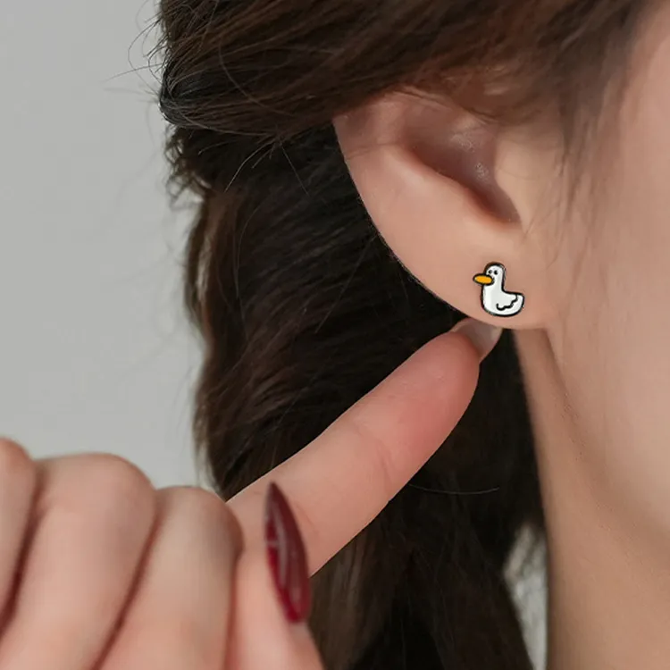 JKEM 999 Fine Silver Stud Earrings Women's-5