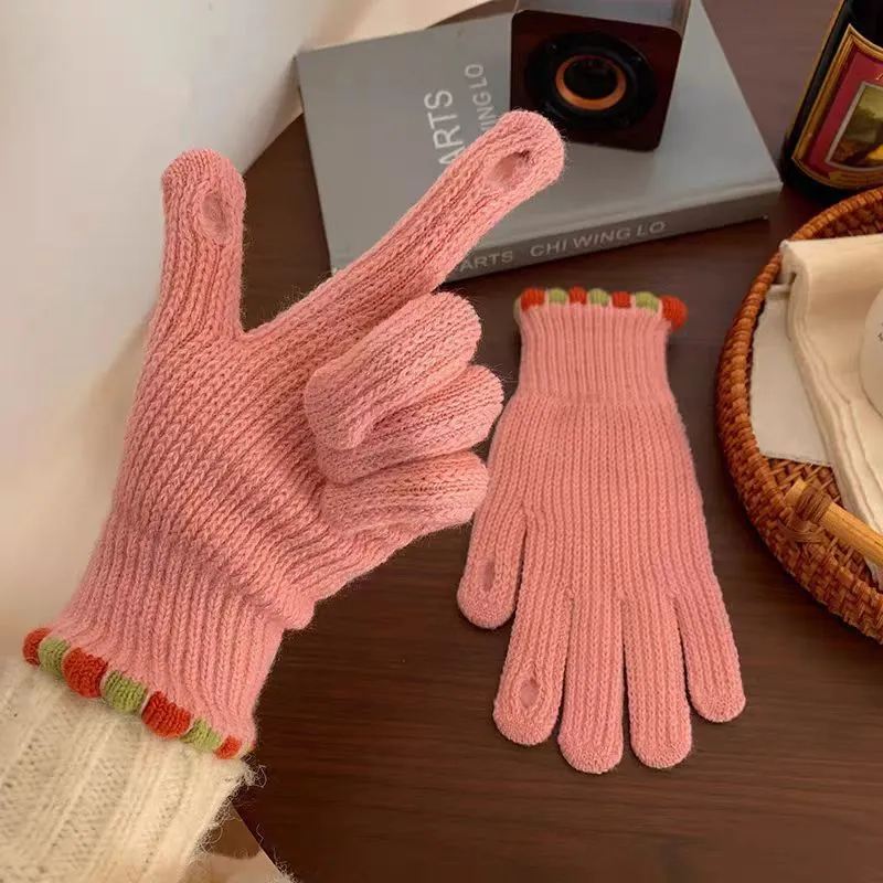 JKEM Polyester Knit Gloves Women's-5