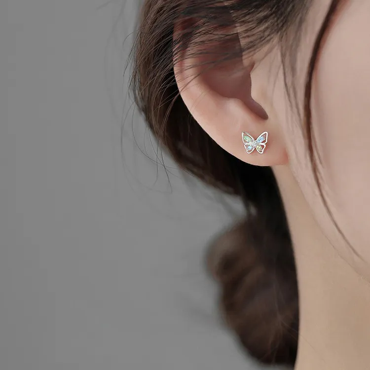 JKEM 925 Sterling Silver Stud Earrings Unisex-1