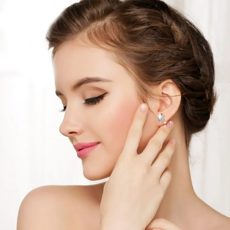 JKEM Copper Stud Earrings Women's-3