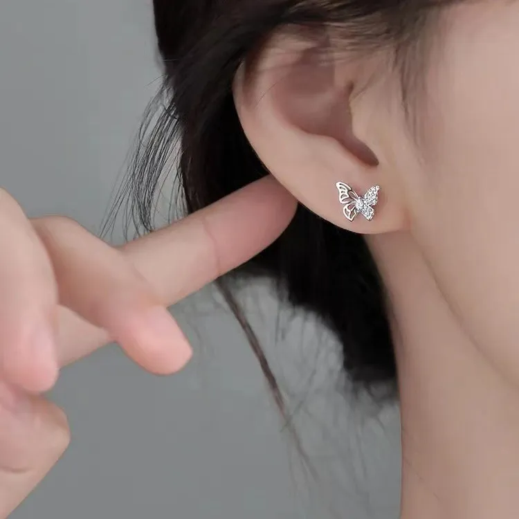 JKEM 925 Sterling Silver Stud Earrings Women's-3