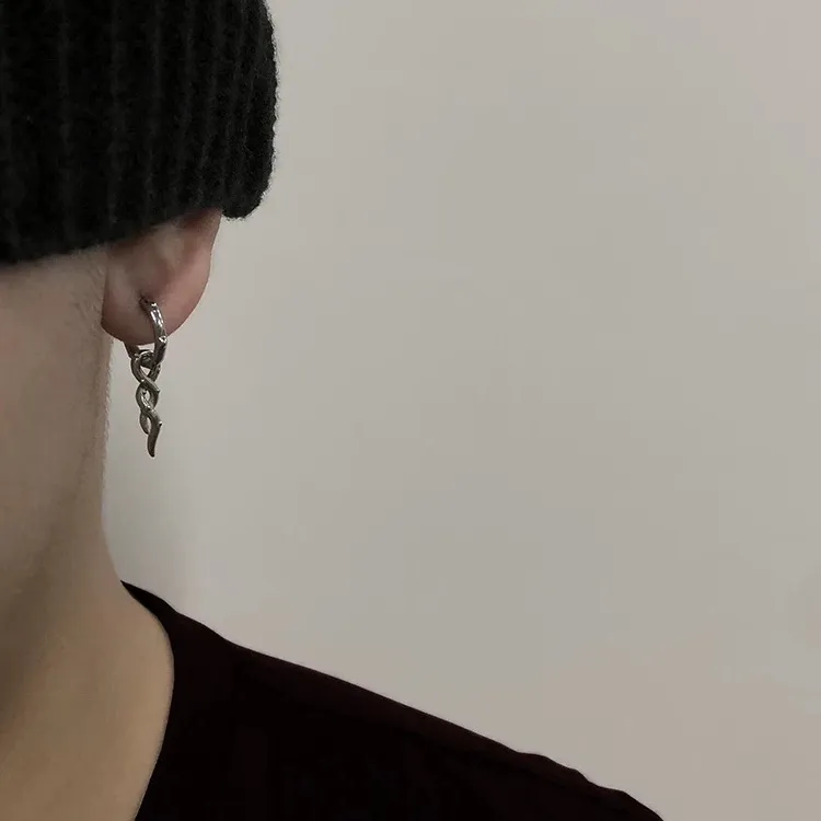 JKEM Titanium Steel Earrings Unisex-1