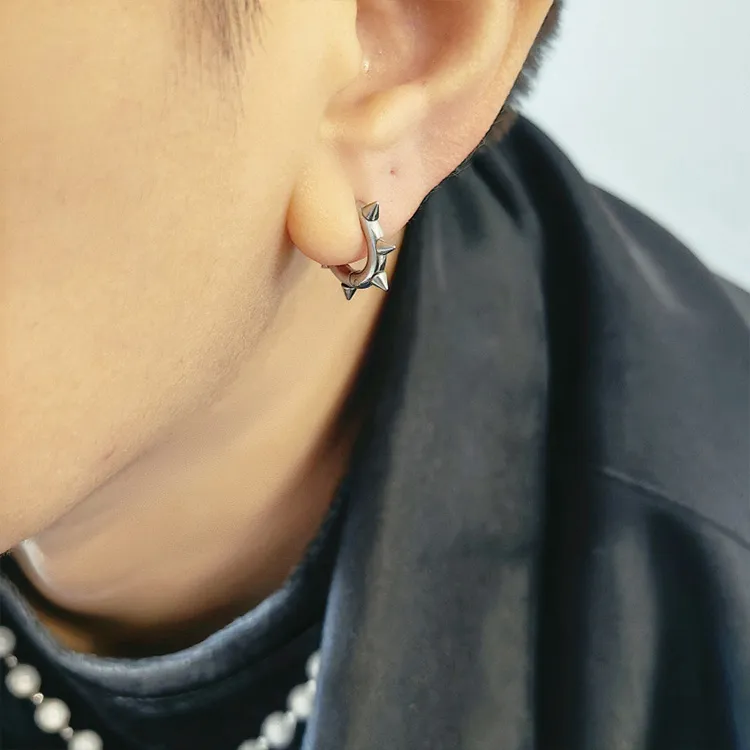JKEM Titanium Steel Earrings Unisex-1