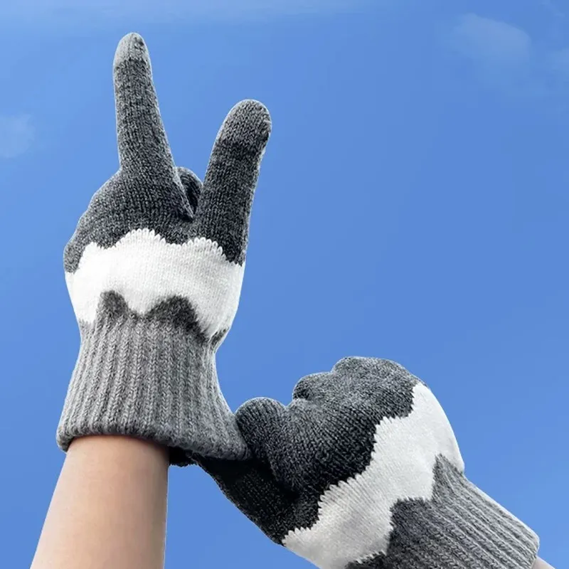 JKEM Cotton Blend Knit Gloves Unisex-7