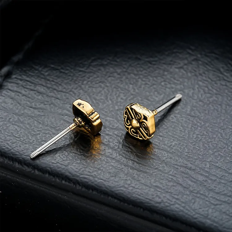 JKEM Copper Stud Earrings Unisex-7