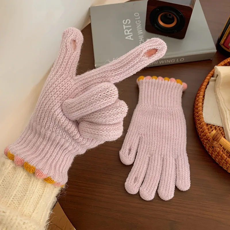 JKEM Polyester Knit Gloves Women's-11