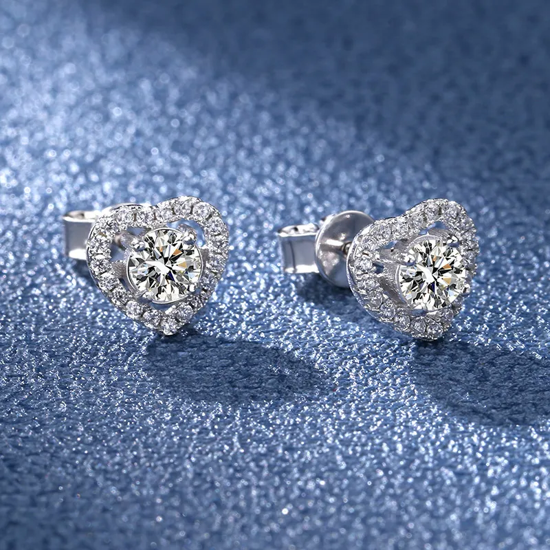 JKEM 925 Sterling Silver Stud Earrings Women's-4